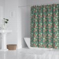 thumbnail image 2 of Green Christmas Floral Pattern Shower Curtain 84"x72" ,Bathroom Decorative Shower Curtains Set with 12 Hooks,Modern Waterproof Washable Shower Curtain, 2 of 6