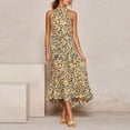 thumbnail image 1 of SMihono Robe Maxi Bohème d'Été pour Femmes Grande Taille Mode Été Dos Nu Sans Manches Imprimé Aguichant Soirée Longue Robe de Plage, 1 of 4