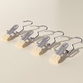 thumbnail image 2 of Hariumiu Hanger Clip for Clothes 10pcs Hanger Clip Space-saving Metal Clothespin Hook Soft Rubber Coating Durable Clip for Clothes Pants Hats Clothes Storage, 2 of 8