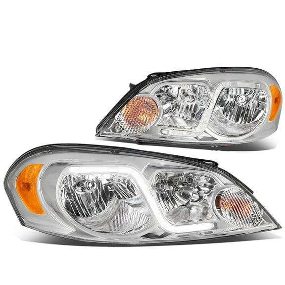 DNA Motoring For 06-16 Chevy Impala Limited Monte Carlo LED DRL Headlight Lamps Pair Chrome/Amber
