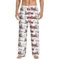 thumbnail image 2 of Lsque Retro Train Print Men's Pajama Pants, Lounge Pant - Comfortable Home Wear,Elastic Waistband, Stylish Design-Small, 2 of 9