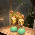 thumbnail image 4 of Lámpara de mesa de cristal, lámpara de mesa LED táctil, lámpara de mesa regulable para decoración de interiores, lámpara de mesa para dormitorio y estudio, color blanco, 4 of 8