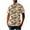 hgg277-Khaki, variant on Mens Tropical Print Short Sleeve Turn Down Collar Casual Top Island Design Resort Style Comfort Wear Short Sleeve Shirt