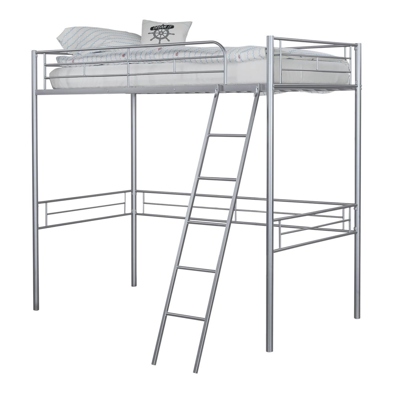 Furniture of America Amelia Kids Silver Twin Loft Bed