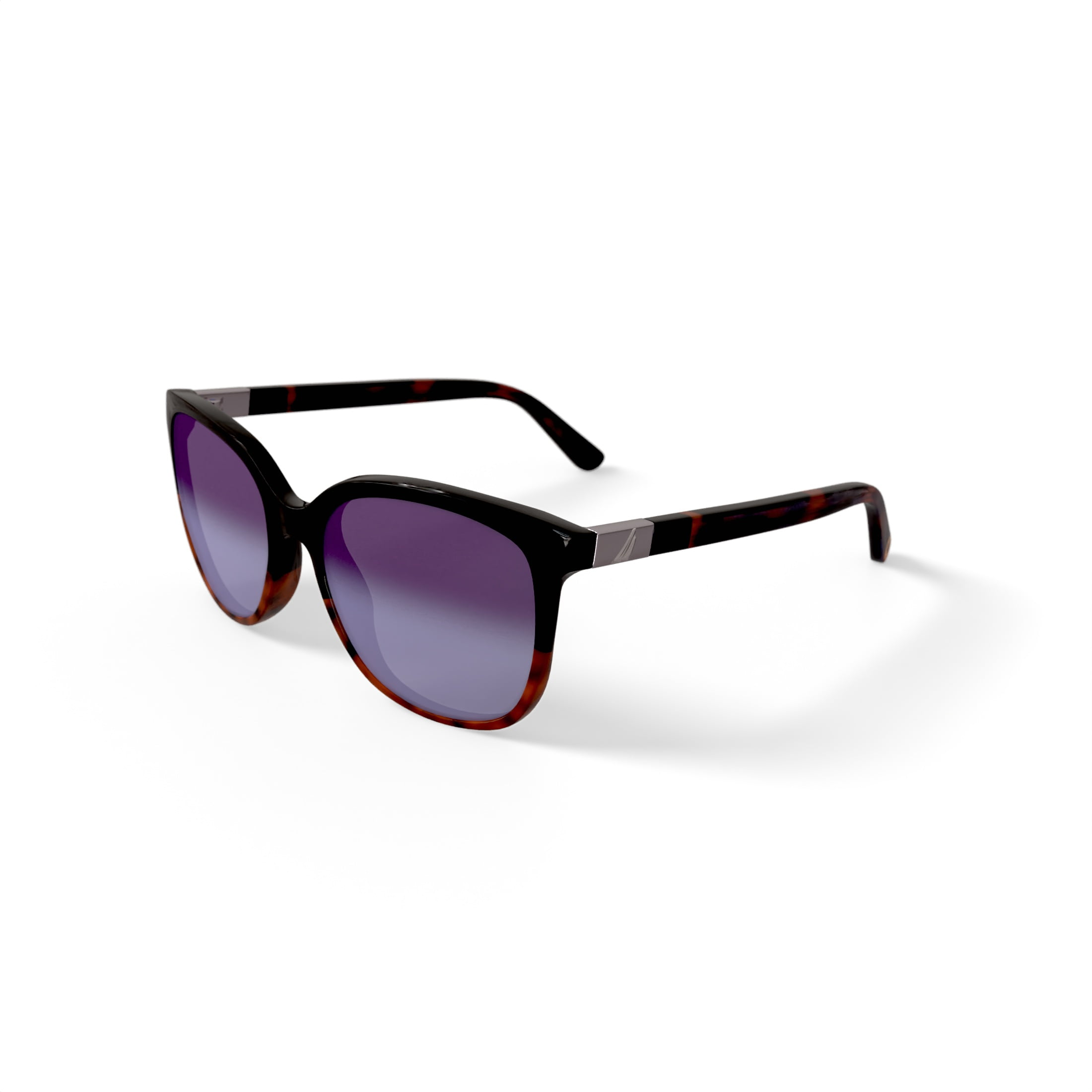 Nautica Women's Rx'able Fashion Sunglasses, NLS6001, Black, 57-17-140, with Case
