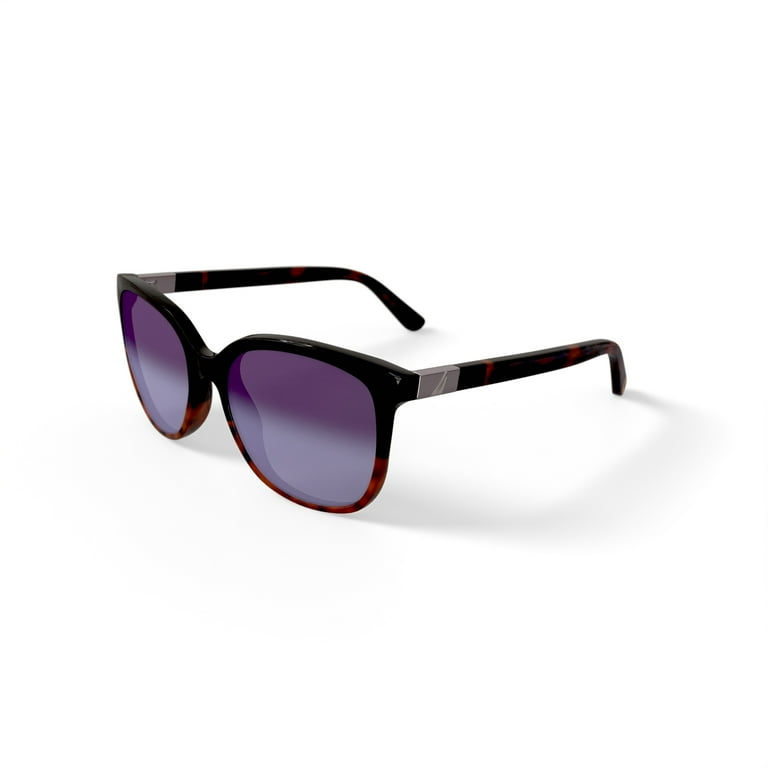 Nautica Women's Rx'able Fashion Sunglasses, NLS6001, Black, 57-17