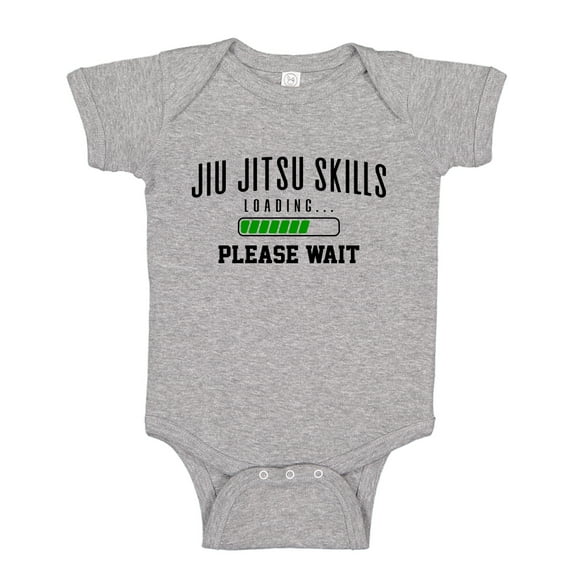 Jiu Jitsu Skills Loading Please Wait Baby Bodysuit One Piece NB Athletic Heather