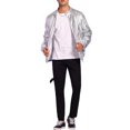 thumbnail image 2 of INSPIRE CHIC Shiny Varsity Jacket for Men's Metallic Baseball Bomber Jacket, 2 of 5