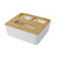 thumbnail image 1 of Amdohai Desk Tissue Box Holder Paper Towel Dispenser Desk Organizer Storage Organizer Caddy Garbage Bags Paper Extraction Dispenser for Bathroom Vanity Countertop, 1 of 7
