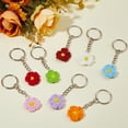 thumbnail image 4 of 16Pcs 8 Color Daisy Keychain Crochet Flower Keychain Handmade Floral Keyring Flower Bag Charms Hanging Pendant Charm Keyrings for Bags Purse Car DIY Ornament, 4 of 7