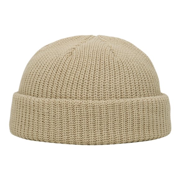 Hontri Beanie Hat for Women Men in Sale, Fashionable Unisex Warm Winter Casual Knitted Hat Wool Curly Hat Ski Hat Knit Skull Cap Warm Ski Hats Khaki