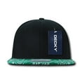 thumbnail image 4 of Decky 1093 6 Panel High Profile Structured Bandanna Bill Snapback Hat-Black/Kelly, 4 of 6