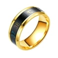 thumbnail image 4 of Maoww Temperature Ring Steel Emotion Mood Rings Couple Intelligent Sensitive Hand Jewelry, Size 11, Gold, 4 of 8