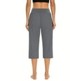 thumbnail image 4 of Wo-Fusoul Womens Summer Pants Women's 7-Length Athletic Pants with Loose Fit Pocket, Casual Wear Womens Cropped Pants, 4 of 7