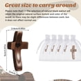 thumbnail image 2 of Fidget Toy Brevynx, cruz de madera con diseño de mi corazón, con bolsa de organza, 25 unidades, 2 of 7