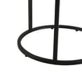 thumbnail image 5 of Duhome Elegant Lifestyle Modern Faux Leather Round Ottoman Stool Vanity Stool Button Tufted Metal Base,Dark Brown, 5 of 7