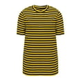thumbnail image 4 of AherBiu Summer Tops for Women Striped Crewneck Short Sleeve Casual Basic Comfy Top Tees Tshirts Blouse, 4 of 4