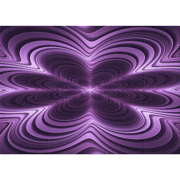 Ahgly Company Indoor Rectangle Patterned Dark Purple Area Rugs, 4' x 6'