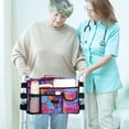 thumbnail image 4 of SupreGear Walker Bag, Rollator Wheelchair Storage Pouch with Cup Holder, Water-Resistant Nylon, Purple Floral, 4 of 8
