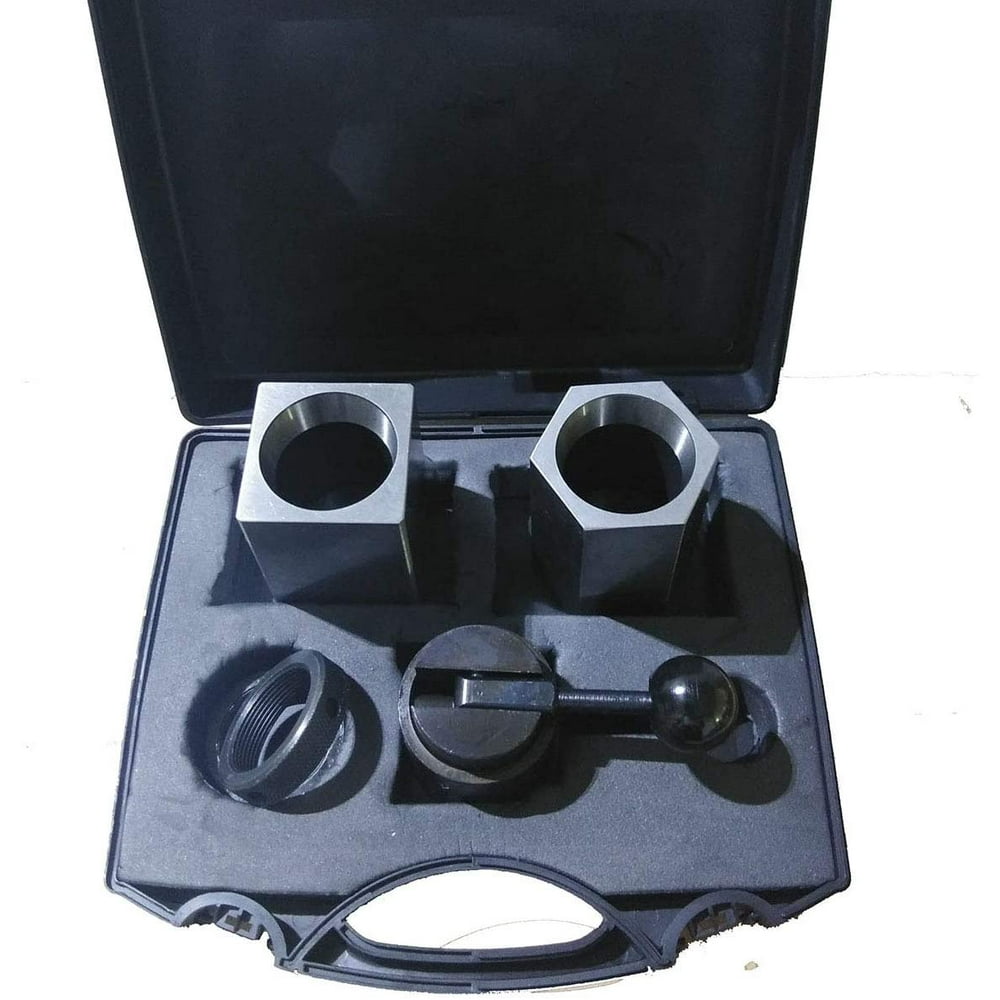 INTBUYING 5C Collet Block Set Square, Hex, Rings & Collet Closer Holder