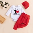 thumbnail image 2 of Conjunto De Canastilla Para El Día De San Valentín Para Bebés, Monos Para Niñas, Camisa De Manga Larga Para Primavera Y Otoño, Mono, Pantalones, Sombrero, Traje Odeerbi LM103-5483, 2 of 9