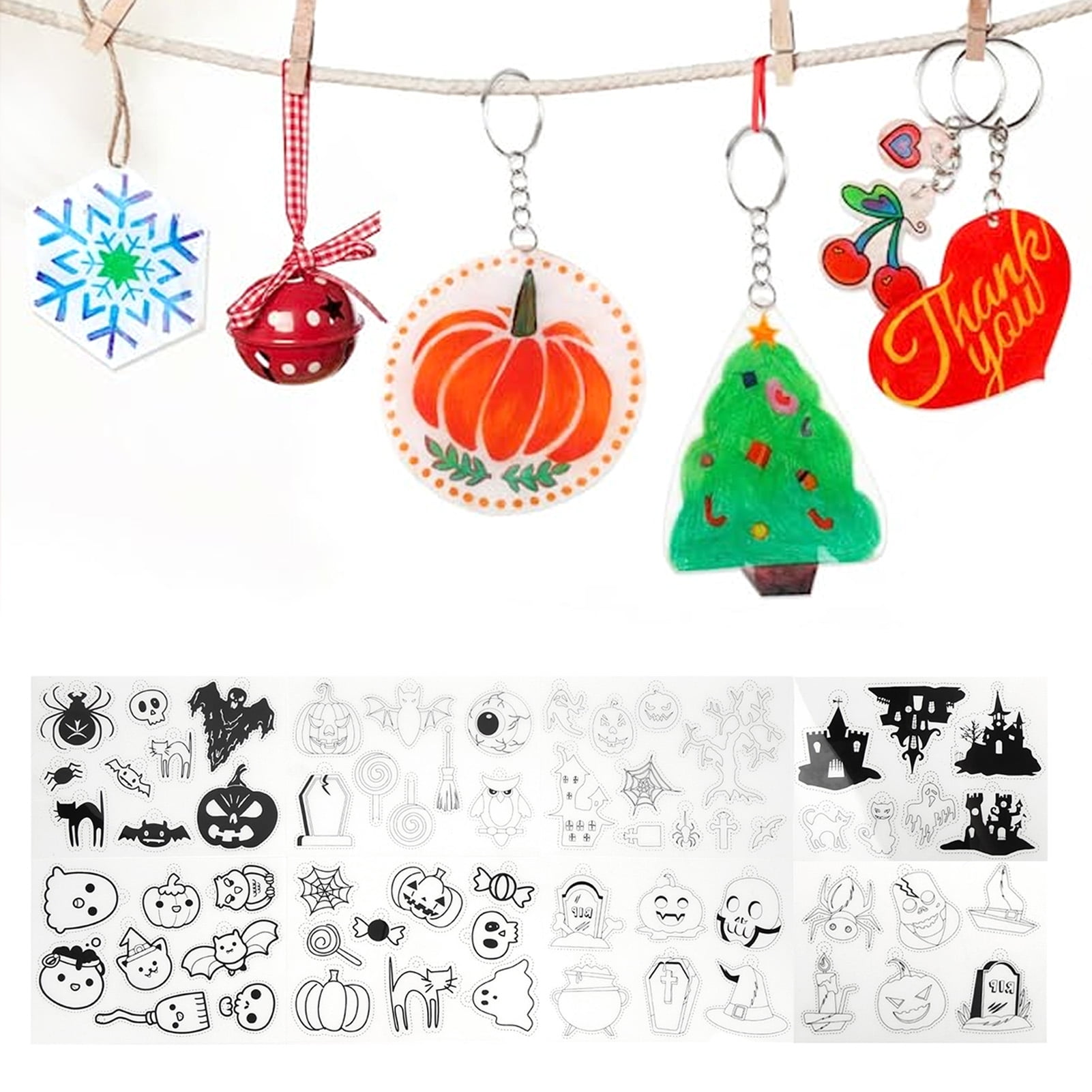 Shrinky Dink Keychain Kit Creative Craft DIY Classroom Homemade Shrinky  Dink Sheets For Christmas Mother's Day Easy To Use - AliExpress