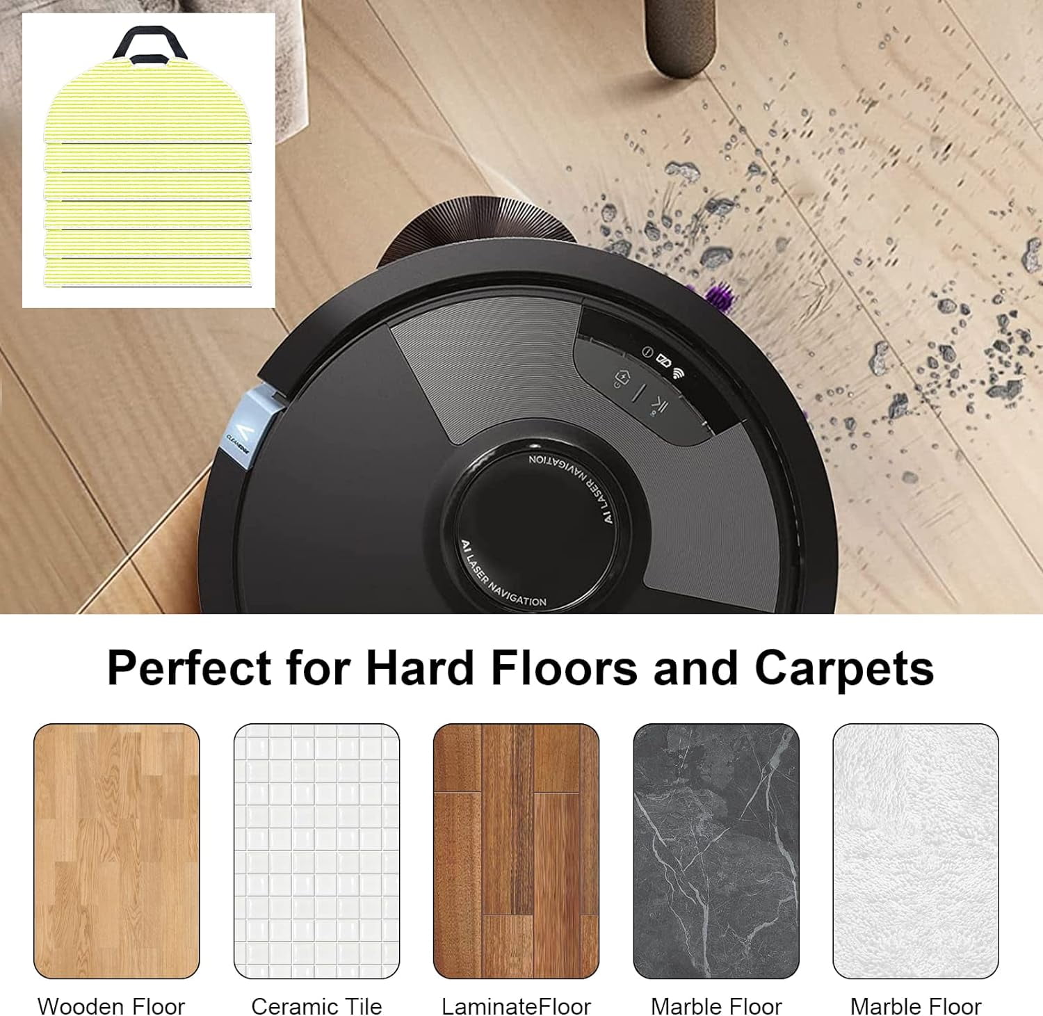 Amazon.co.jp: Szwaldaper 4/8 個モップパッド、サメ用