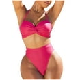 thumbnail image 2 of Daisyyozoid Discount Womens Split Swimwear Fashionable Bikini Solid Color Camisole Elastic Split Swimsuit, 2 of 5