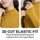 thumbnail image 4 of Camisas de manga larga con cuello alto para mujer, moda de otoño, capas básicas, ajustadas, ropa interior térmica suave, Tops, amarillo, 4 of 7