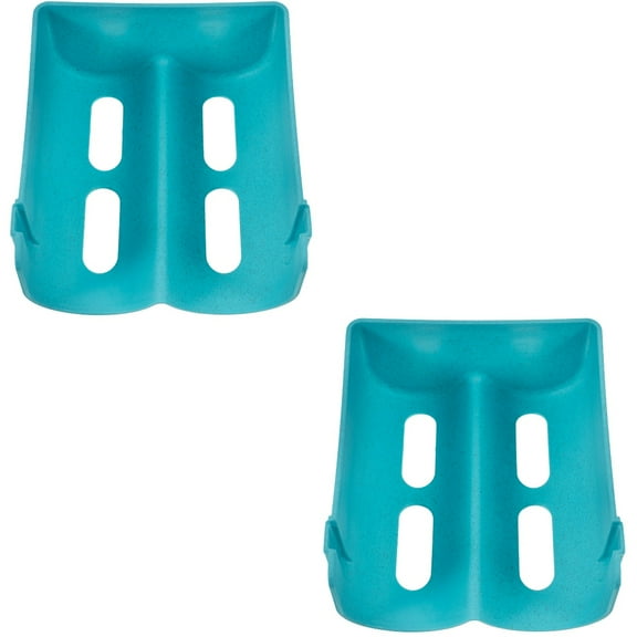 KALLORY Office Fridge Beer Holder Blue PP 2Pcs 5.5x6.3x3Inch