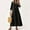 03# Black, variant on UoCefik Womens Linen Dresses Summer Business Flowy 3/4 Sleeve Long Shift Dresses Casual V Neck Sundress Loose Fit Fall Beach Vacation Dress Orange L