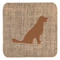 thumbnail image 1 of Carolines Treasures BB1076-BL-BN-FC Labrador Burlap and Brown Foam Coasters- Set - 4, 1 of 1