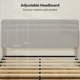 thumbnail image 4 of HOMCOM King Bed Frame with Adjustable Headboard Platform Bed Frame Light Grey, 4 of 9