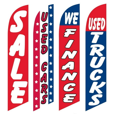 4 Advertising Swooper Flags Sale Used Cars We Finance Used Trucks