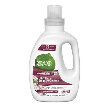 Seventh Generation Concentrated Liquid Laundry Detergent Geranium Blossom & Vanilla, 40 oz