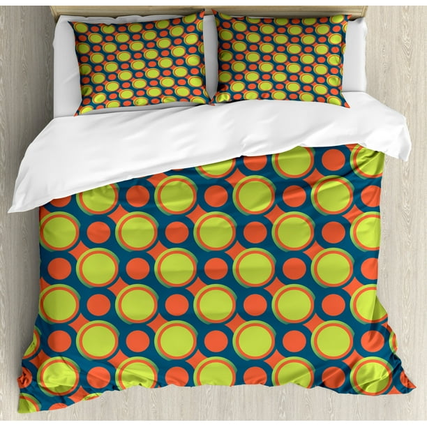 Piece Bedding Set With 2 Pillow Shams, Retro King Size Duvet Covers