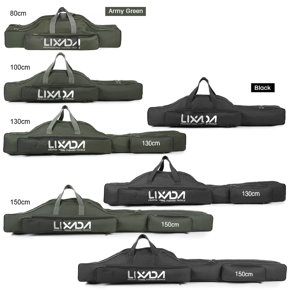 Lixada 100cm/130cm/150cm Fishing Bag Portable Folding Fishing Rod Reel Bag X1I4