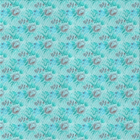 Ahgly Company Machine Washable Indoor Square Transitional Macaw Blue Green Area Rugs, 7' Square