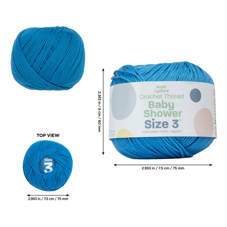 Cotton Crochet Thread - Size 3 - Burgundy- 140 yds —