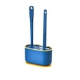 thumbnail image 2 of 3 In 1 Long Handled Toilet Brush Set With Wall Mounted Rack Soft Bristle Toilet Brush Household Bathroom Toilet Corner Clean Tool Convenient Daily Cleaning Set, 2 of 6