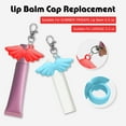 thumbnail image 6 of Lip Balm Keychain Caps Fashionable Key Holder Functional Key Jewelry Plastic Texture Perfect for Women and Girls, 6 of 8