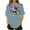 Blue(Style 184), variant on Womens Plus Size Tshirt Graphic Tees Crew Neck Summer Short Sleeve Loose Fit Tops