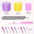 thumbnail image 2 of Self-Grip Hair Rollers Set Hair Roller Curlers with Clips & Comb & Braided Tape Reel 33 Pcs Jumbo Rollers Hair Design Sticky Cling Style for Long, Short Hair and Bangs (25 mm, 36 mm, 45 mm), 2 of 7