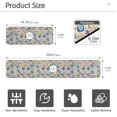 thumbnail image 3 of Yayeee Faucet Mat for Kitchen Sink 14.7" Diatomite Long Splash Guard Pad, Blue Dice Pattern, 3 of 7