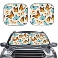 thumbnail image 2 of Haiem Butterflies Car Windshield Sun Shade (2 Pieces) Foldable Windshield Sun Shade Car Accessories for Truck SUV Pickup-Large, 2 of 7
