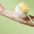 thumbnail image 5 of Long Handle Back Scrubber for Shower - Double Sided Body Brush with Bristles & Mesh Loofah, Bath Scrubber for Exfoliating and Body Cleaning for Men, Women, Elderly, 5 of 7