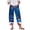 Sky Blue, variant on qelini Wide Leg Pants for Women Plus Size 4th of July Capris Pants High Waist Print Ankle Pants