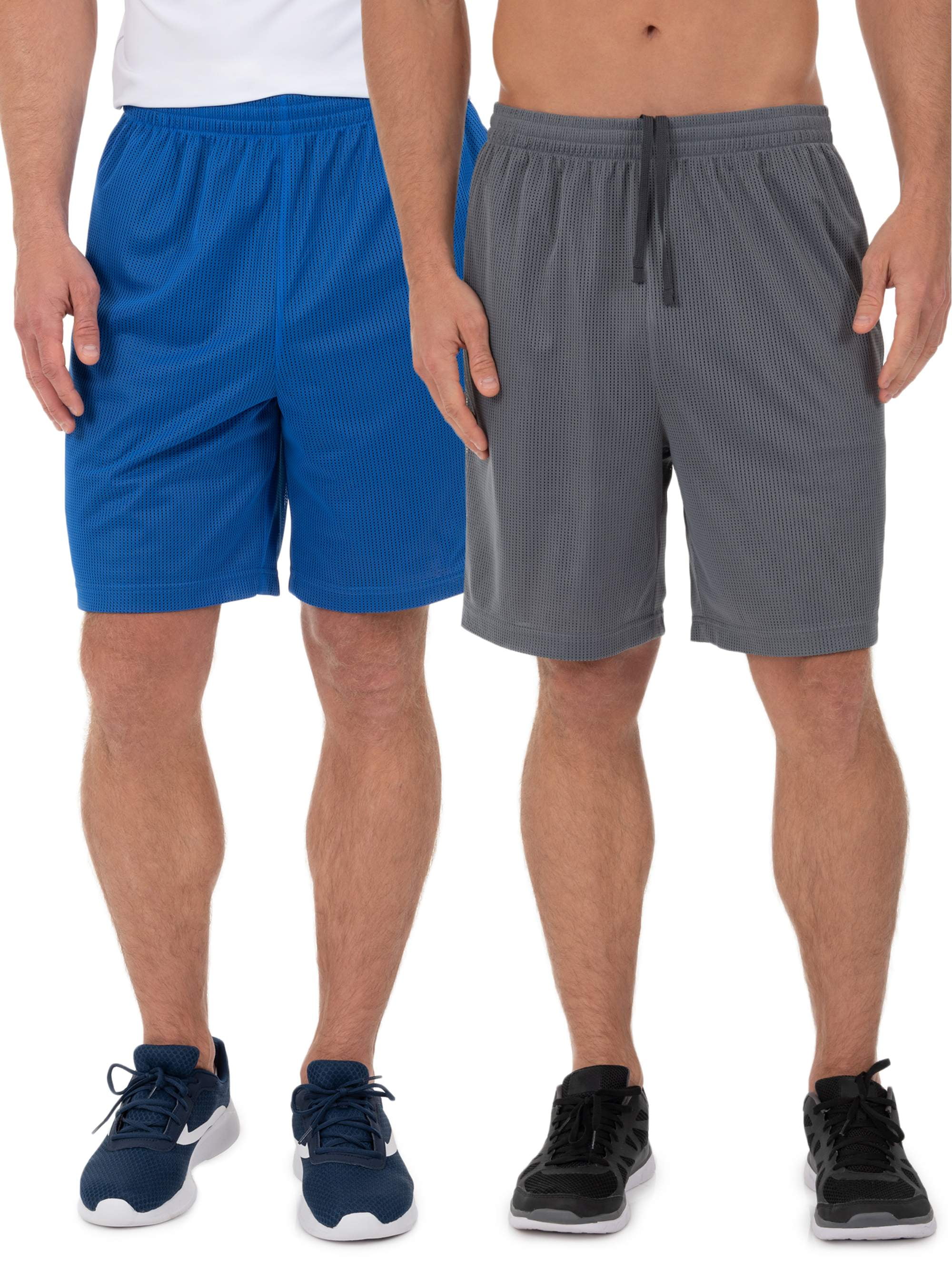 Hanes Men's Utility Shorts Woven Sport Cool DRI Tag-free Mesh Lined Side Pockets 