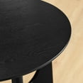 thumbnail image 2 of Hassch Modern Black Round Side Table with Cross-Leg Base & djustable Feet, 25.2” Accent End Table for Living Room, Bedroom, or Dining Room, 2 of 7