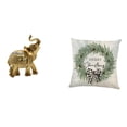 thumbnail image 1 of Figura de escritorio,Estante de estatua de elefante para escritorio,oficina,decoración del hogar,Funda de almohada,Funda de almohada navideña 2023 de 18 x 18 pulgadas,suave para, 1 of 8